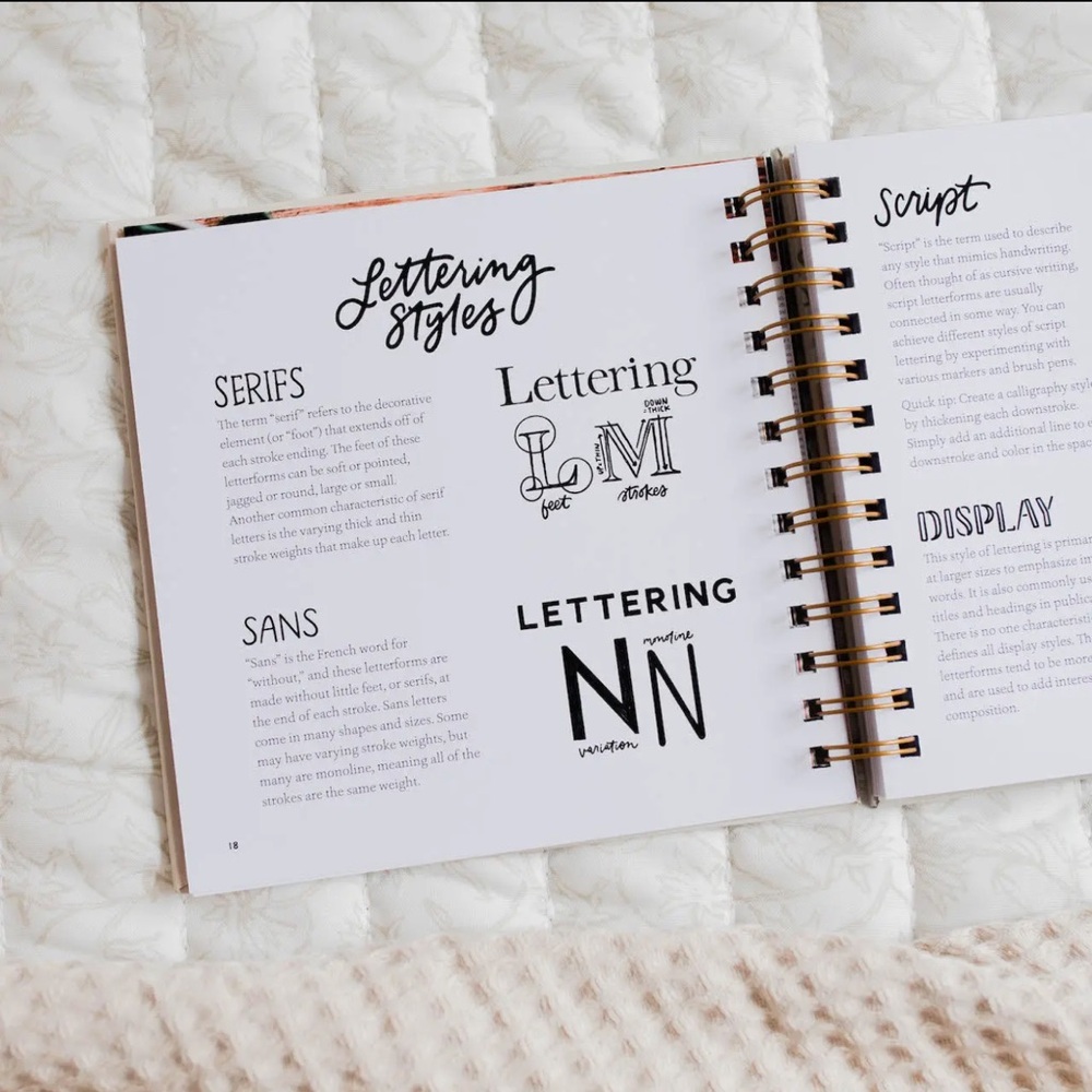 Scripture Lettering Workbook – Gold on Cream - Picture 6 of 8